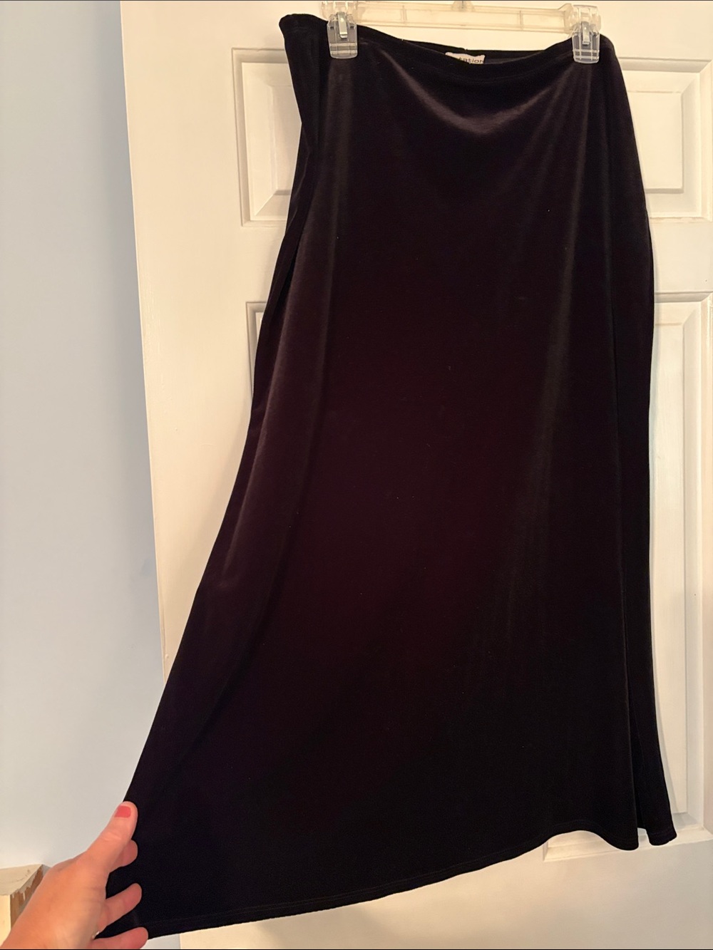 Notations Black Velvet Skirt